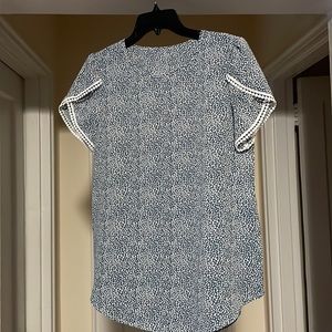 Women’s Blue/White Spotted Blouse - size S
